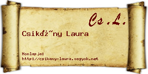 Csikány Laura névjegykártya